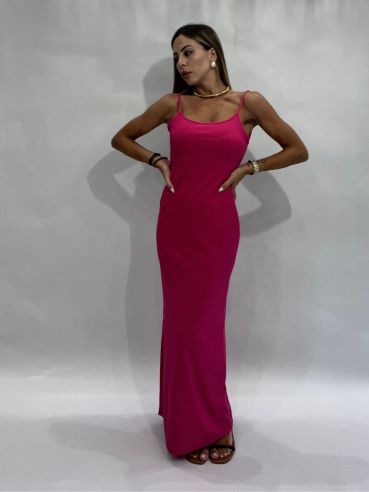 Midi dress Alima FUCSIA