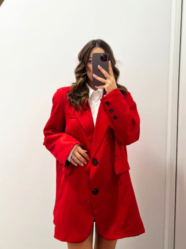 Blazer oversize Rosso