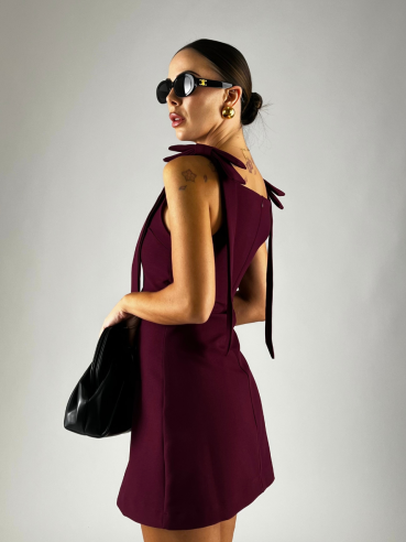 Midi Dress Flake Bordeaux