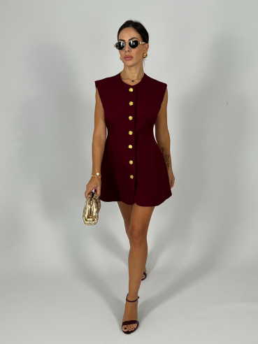 Midi Dress Peonia Bordeaux