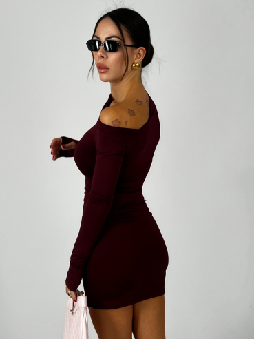 Mini Dress Guanto Bordeaux